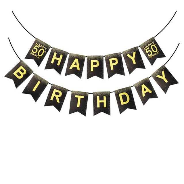 Zestaw 51 czarnych złotych balonów dekoracyjnych na imprezę urodzinową z okazji 50. rocznicy - Wianko - 3