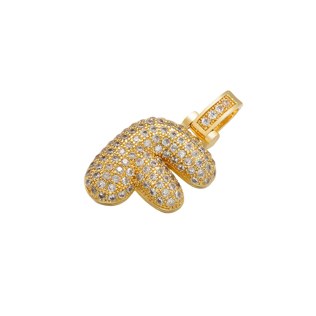 Naszyjnik Delikatny i gruby wisiorek z literą złotą VD614 - ZHUKOU 20x29mm, handmade, biżuteria dla kobiet - Wianko - 29