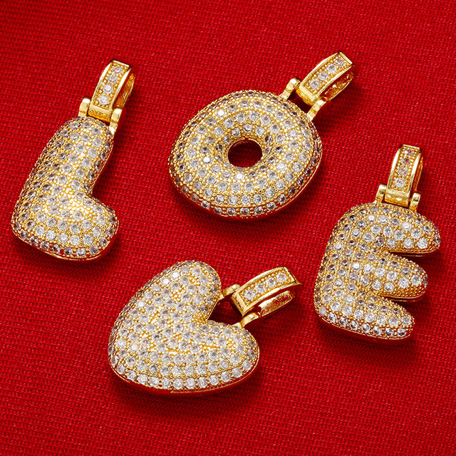 Naszyjnik Delikatny i gruby wisiorek z literą złotą VD614 - ZHUKOU 20x29mm, handmade, biżuteria dla kobiet - Wianko - 23