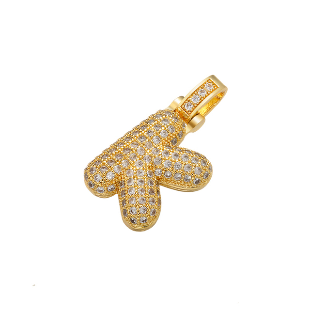 Naszyjnik Delikatny i gruby wisiorek z literą złotą VD614 - ZHUKOU 20x29mm, handmade, biżuteria dla kobiet - Wianko - 34
