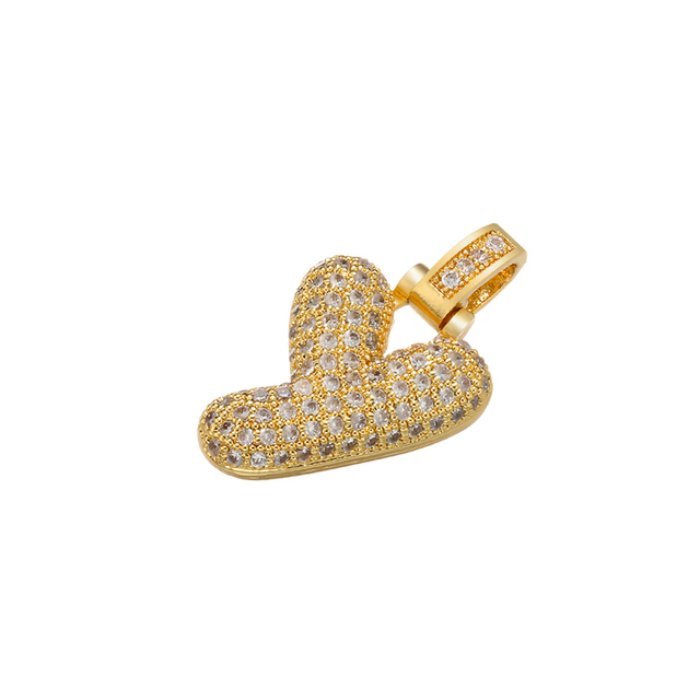 Naszyjnik Delikatny i gruby wisiorek z literą złotą VD614 - ZHUKOU 20x29mm, handmade, biżuteria dla kobiet - Wianko - 48