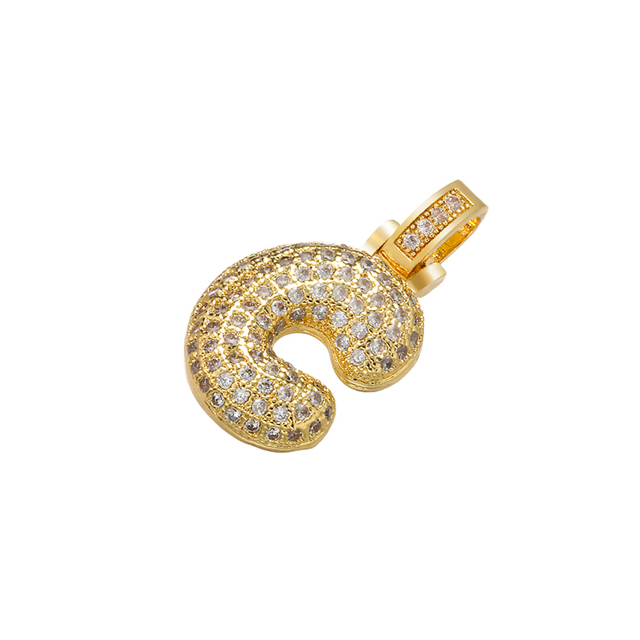 Naszyjnik Delikatny i gruby wisiorek z literą złotą VD614 - ZHUKOU 20x29mm, handmade, biżuteria dla kobiet - Wianko - 26