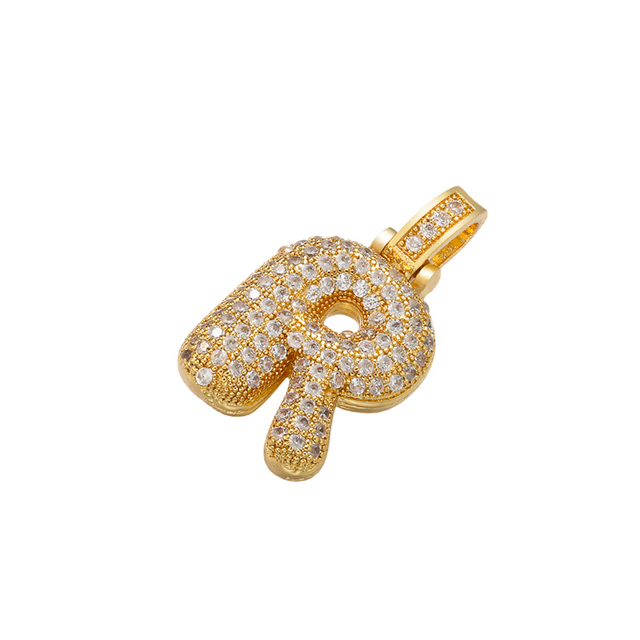 Naszyjnik Delikatny i gruby wisiorek z literą złotą VD614 - ZHUKOU 20x29mm, handmade, biżuteria dla kobiet - Wianko - 41