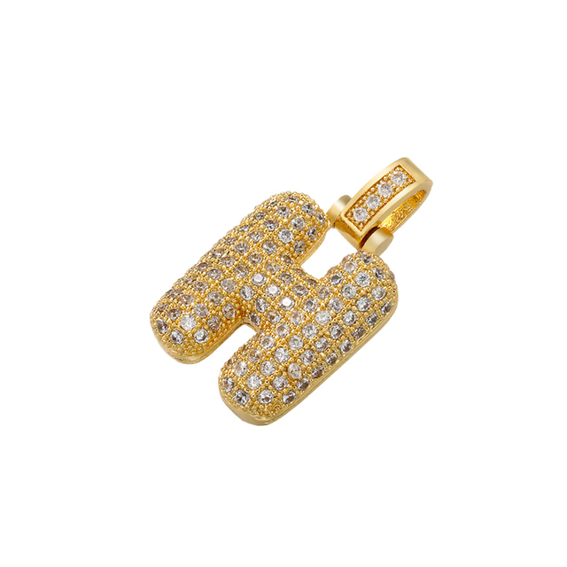 Naszyjnik Delikatny i gruby wisiorek z literą złotą VD614 - ZHUKOU 20x29mm, handmade, biżuteria dla kobiet - Wianko - 31