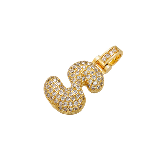 Naszyjnik Delikatny i gruby wisiorek z literą złotą VD614 - ZHUKOU 20x29mm, handmade, biżuteria dla kobiet - Wianko - 42