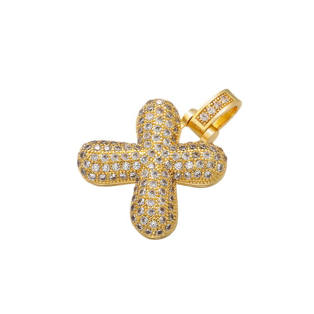 Naszyjnik Delikatny i gruby wisiorek z literą złotą VD614 - ZHUKOU 20x29mm, handmade, biżuteria dla kobiet - Wianko - 47