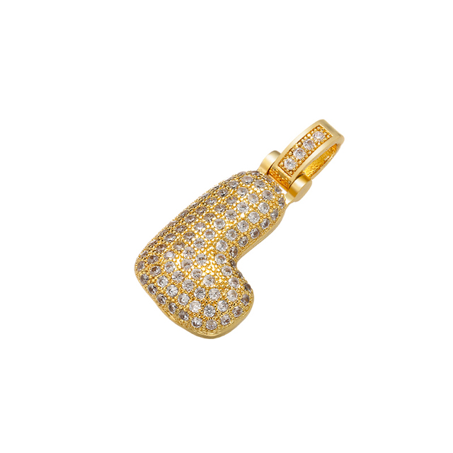 Naszyjnik Delikatny i gruby wisiorek z literą złotą VD614 - ZHUKOU 20x29mm, handmade, biżuteria dla kobiet - Wianko - 35