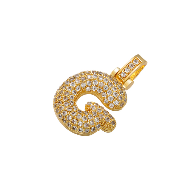 Naszyjnik Delikatny i gruby wisiorek z literą złotą VD614 - ZHUKOU 20x29mm, handmade, biżuteria dla kobiet - Wianko - 30