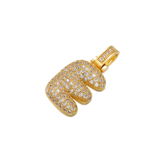Naszyjnik Delikatny i gruby wisiorek z literą złotą VD614 - ZHUKOU 20x29mm, handmade, biżuteria dla kobiet - Wianko - 28