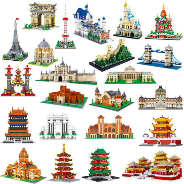 Klocki: Światowa architektura - Pałac Daming cesarza Mini diamentowa zabawka dla dzieci - Wianko - 5
