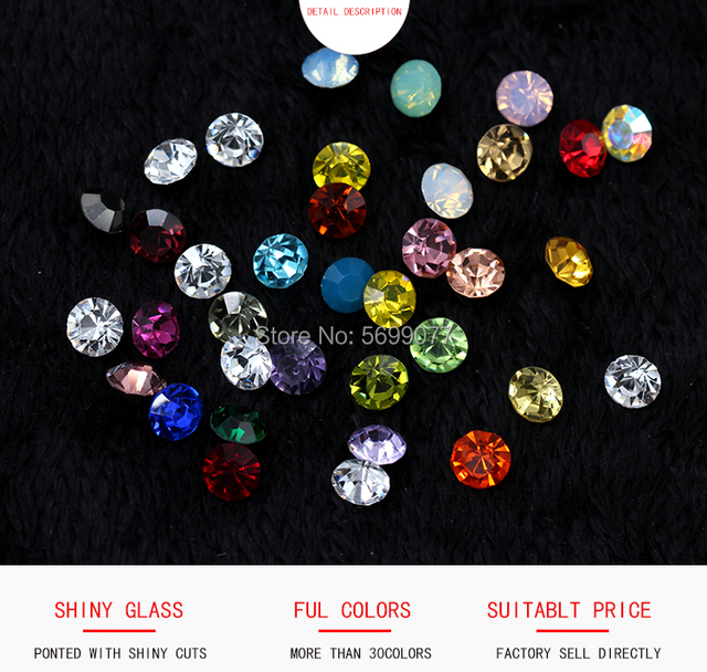 Kryształ Sierra SS2-SS45, Siam Cz, przezroczysty, okrągły, foliowany, na biżuterię - Wianko - 5