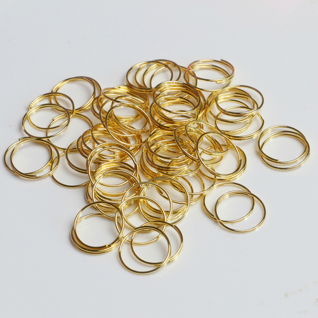 Metalowe pierścionki ośmiokątne 11 mm: srebrzyste, złote, brązowe - zestaw złącz do girland, do kategorii Klamry i haki - Wianko - 3