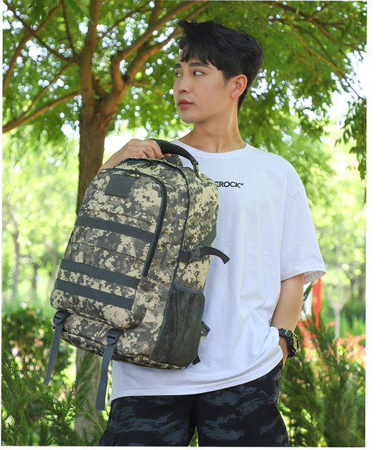 Plecak wspinaczkowy torba taktyczna 40L z gniazdami USB, wodoodporny - podróże, turystyka, kemping - Wianko - 21