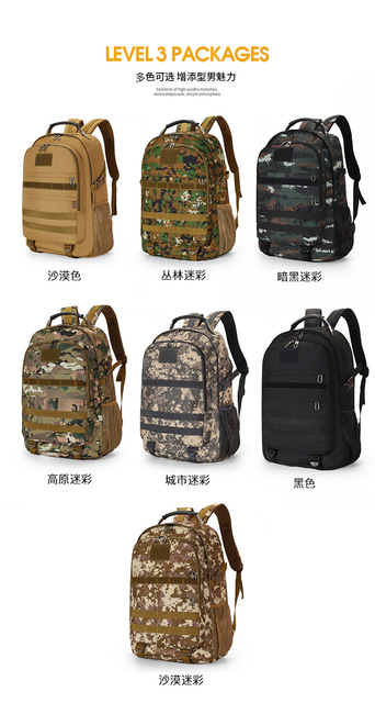 Plecak wspinaczkowy torba taktyczna 40L z gniazdami USB, wodoodporny - podróże, turystyka, kemping - Wianko - 4