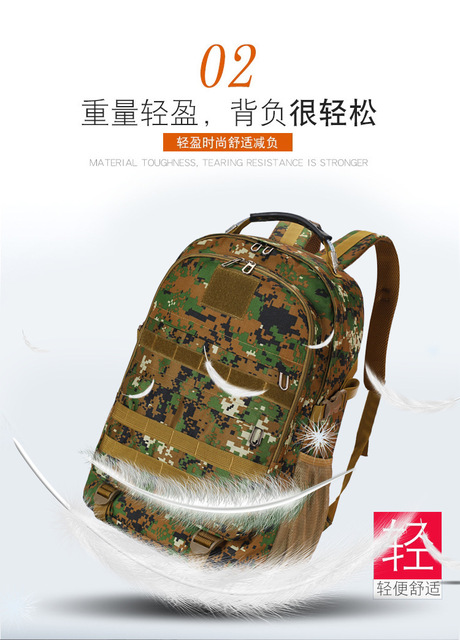 Plecak wspinaczkowy torba taktyczna 40L z gniazdami USB, wodoodporny - podróże, turystyka, kemping - Wianko - 6