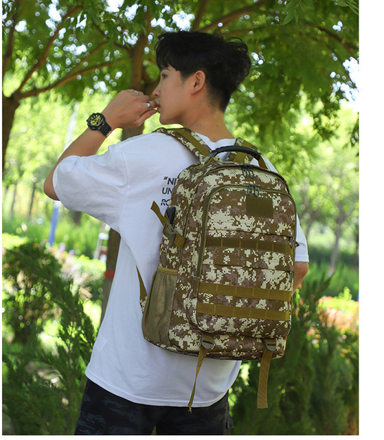 Plecak wspinaczkowy torba taktyczna 40L z gniazdami USB, wodoodporny - podróże, turystyka, kemping - Wianko - 23