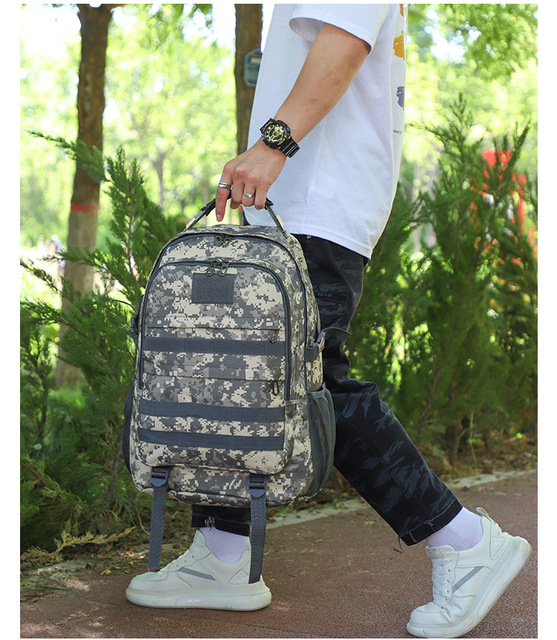 Plecak wspinaczkowy torba taktyczna 40L z gniazdami USB, wodoodporny - podróże, turystyka, kemping - Wianko - 24