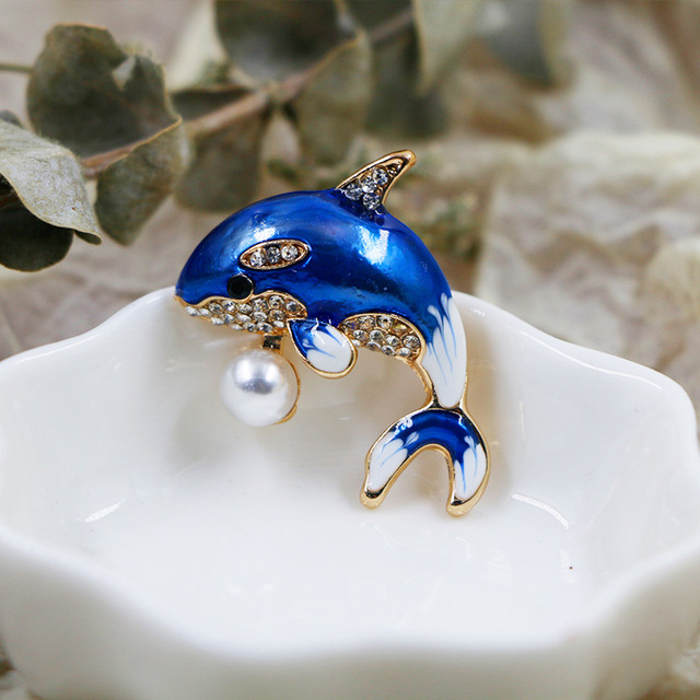 Kobieca perłowa broszka z motywem zwierząt - moda i elegancja w jednym - wysokiej jakości biżuteria ślubna - Wianko - 11