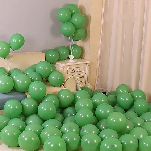 Zielone lateksowe balony Retro, 30 sztuk, 5/10 cala, dekoracje na urodziny dla dorosłych - Wianko - 10