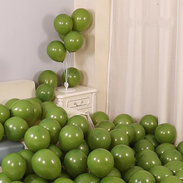 Zielone lateksowe balony Retro, 30 sztuk, 5/10 cala, dekoracje na urodziny dla dorosłych - Wianko - 9