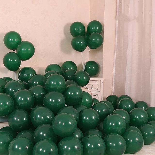 Zielone lateksowe balony Retro, 30 sztuk, 5/10 cala, dekoracje na urodziny dla dorosłych - Wianko - 2