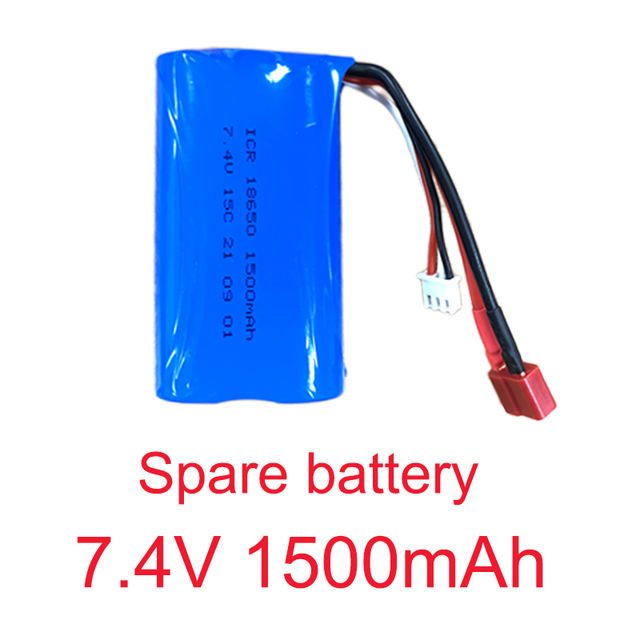 Oryginalna bateria LiPo 7.4V 1500mAh do zdalnie sterowanego samochodu WLtoys 144001 A949 A959 A969 A979 K929 - Wianko - 2