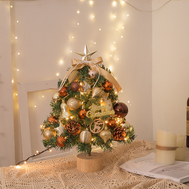Drzewko świąteczne mini z dekoracjami 2021 - prezenty na Nowy Rok i ozdoby dla całej rodziny - Wianko - 9