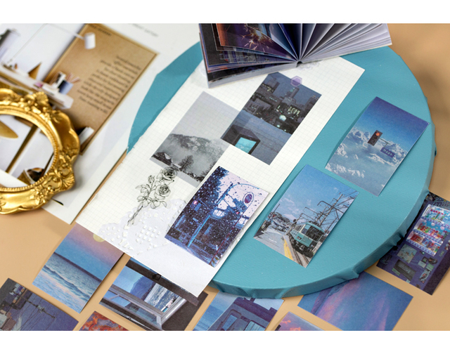 Naklejki książka Album Scrapbooking pamiętnik DIY papier dekoracyjny - seria Fu Qi Daydream - Wianko - 19