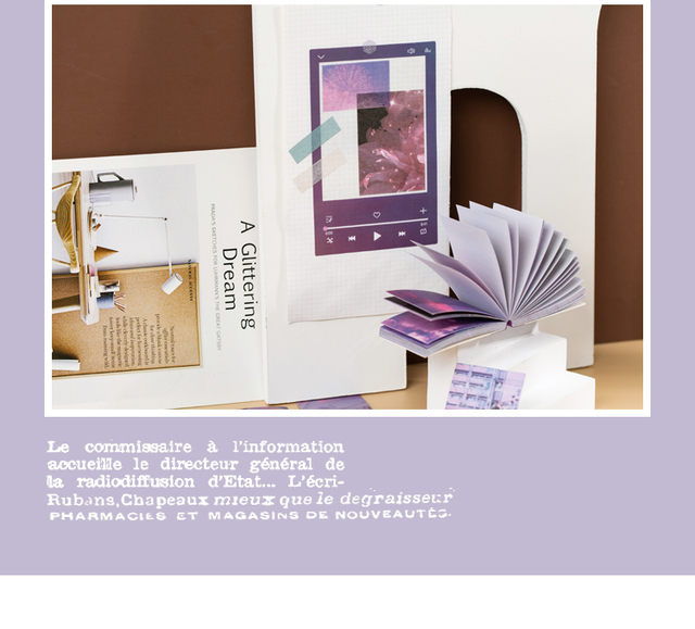 Naklejki książka Album Scrapbooking pamiętnik DIY papier dekoracyjny - seria Fu Qi Daydream - Wianko - 13