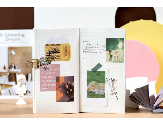 Naklejki książka Album Scrapbooking pamiętnik DIY papier dekoracyjny - seria Fu Qi Daydream - Wianko - 17