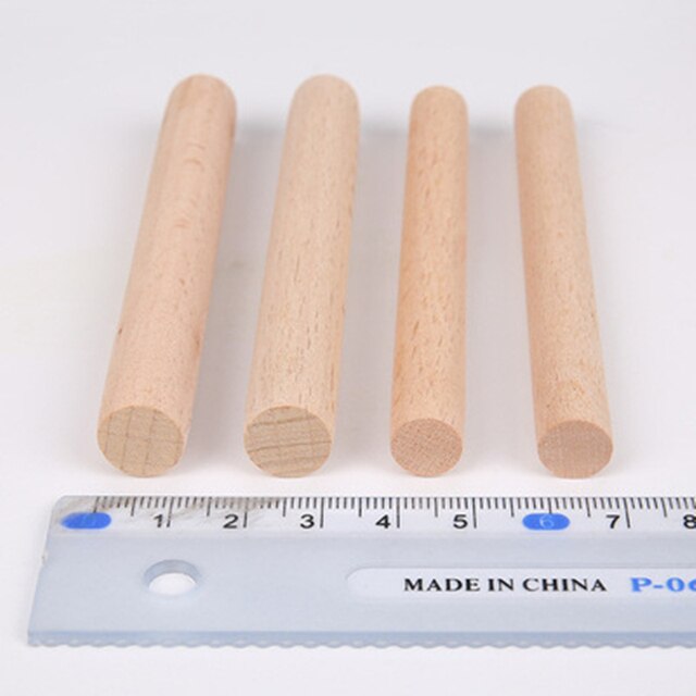 Zestaw 5 okrągłych patyczków liczbowych do obróbki drewna DIY - Wianko - 2