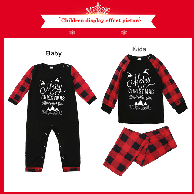 2021 rodzinna piżama bożonarodzeniowa mama i ja litery zestawy tata syn Homewear 2 sztuki Xmas bielizna - Wianko - 11