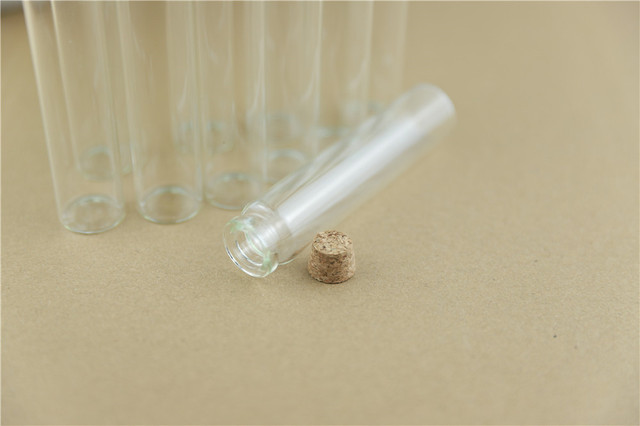 Mini szklane słoiki butelki korek, 24 sztuki, 22*100mm, 25ml, przezroczyste - Wianko - 4