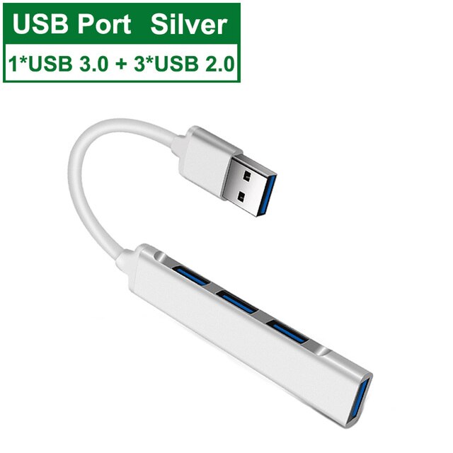 HUB Adapter USB C USB 3.0 2.0 typu C 3.1 4 Porty OTG dla Macbook Pro powietrza 2021 Laptop Notebook - Wianko - 12