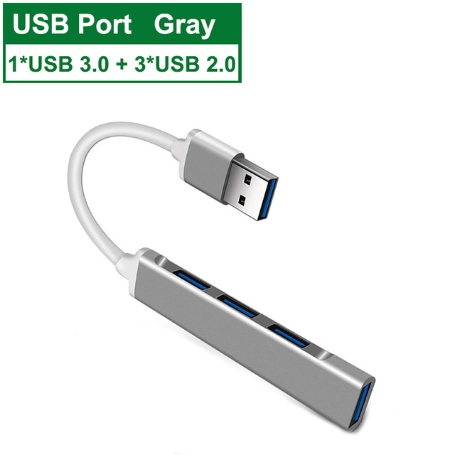 HUB Adapter USB C USB 3.0 2.0 typu C 3.1 4 Porty OTG dla Macbook Pro powietrza 2021 Laptop Notebook - Wianko - 13