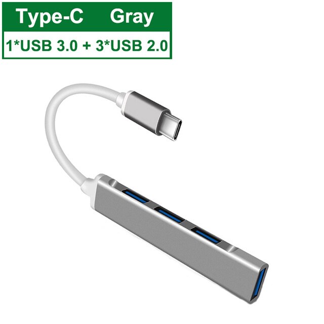 HUB Adapter USB C USB 3.0 2.0 typu C 3.1 4 Porty OTG dla Macbook Pro powietrza 2021 Laptop Notebook - Wianko - 11