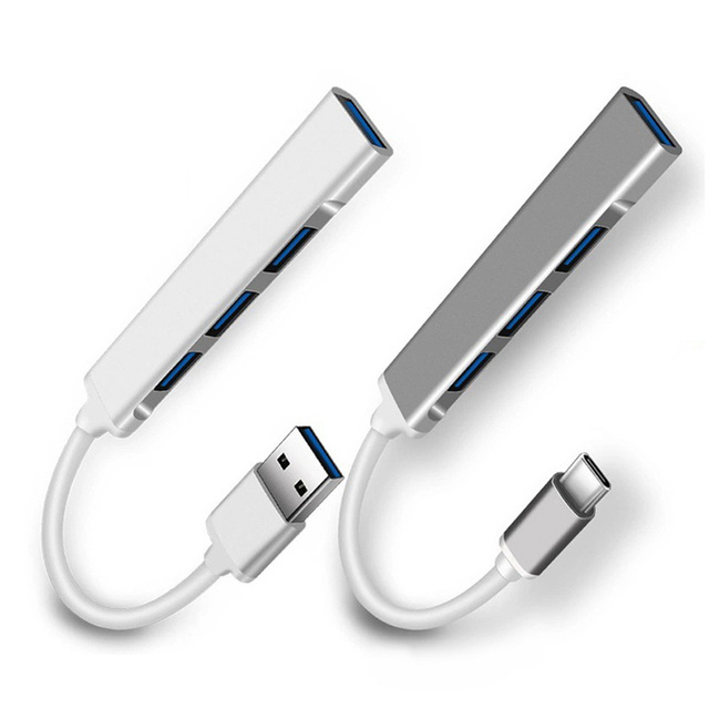 HUB Adapter USB C USB 3.0 2.0 typu C 3.1 4 Porty OTG dla Macbook Pro powietrza 2021 Laptop Notebook - Wianko - 2
