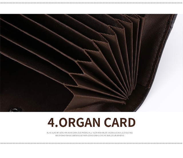 Saffiano Pu Leather Organ - portmonetka na karty mężczyźni kobiety - Wianko - 21