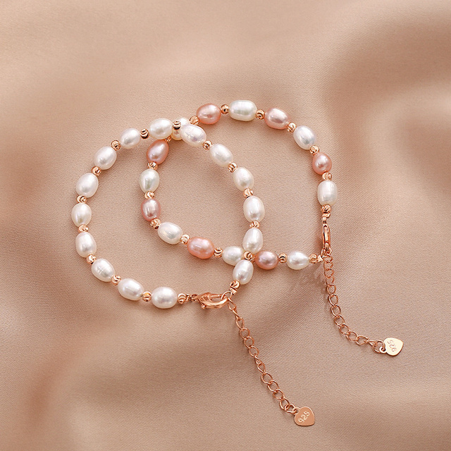Elegancka bransoletka z naturalną perłą słodkowodną i srebrem pr.925 - Wianko - 12