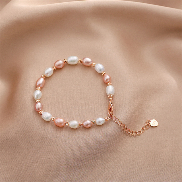 Elegancka bransoletka z naturalną perłą słodkowodną i srebrem pr.925 - Wianko - 10