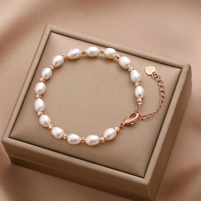 Elegancka bransoletka z naturalną perłą słodkowodną i srebrem pr.925 - Wianko - 3