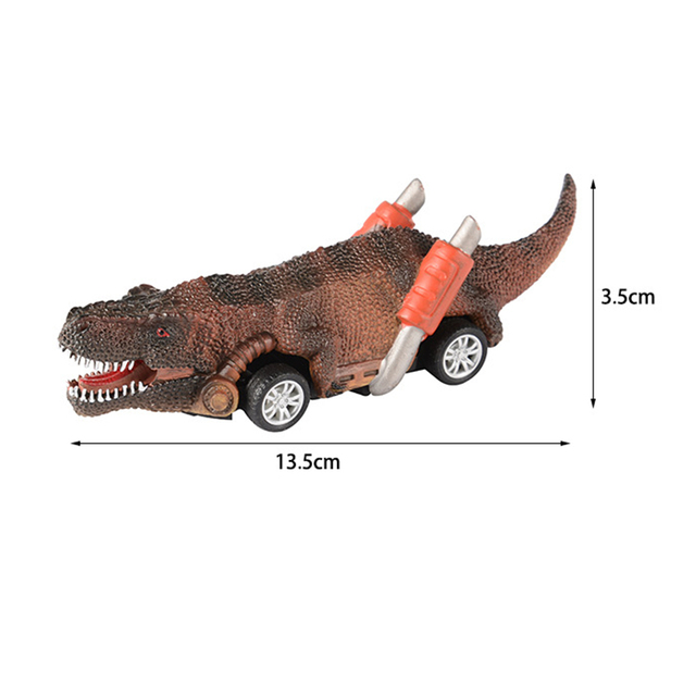 Realistyczny model dinozaura samochodu z napędem Pull Back dla dzieci w wieku przedszkolnym - Wianko - 14