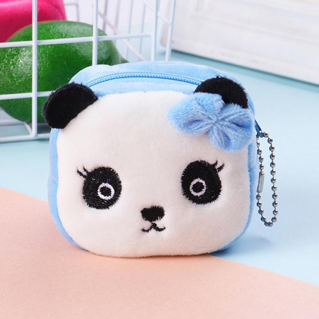 Pluszowa Panda małe zwierzątka - zestaw monety, klucze, słuchawki, torebka - Wianko - 6
