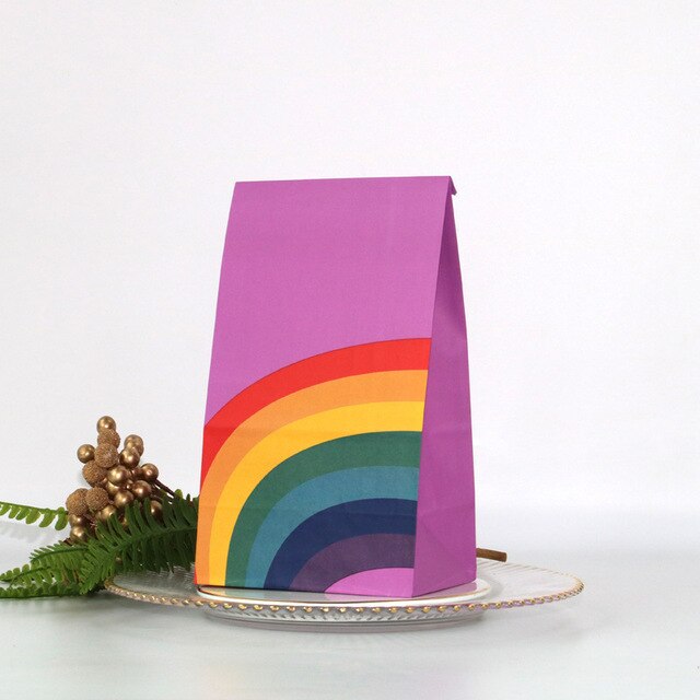 40 sztuk papierowych toreb podarunkowych w kolorze tęczy - idealne na dziecięce przyjęcia urodzinowe, boże narodzenie i inne okazje - Wianko - 5