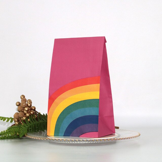40 sztuk papierowych toreb podarunkowych w kolorze tęczy - idealne na dziecięce przyjęcia urodzinowe, boże narodzenie i inne okazje - Wianko - 8