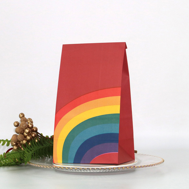 40 sztuk papierowych toreb podarunkowych w kolorze tęczy - idealne na dziecięce przyjęcia urodzinowe, boże narodzenie i inne okazje - Wianko - 7