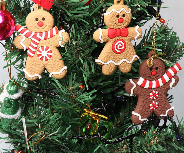 Ozdoba choinkowa wisząca Gingerbread Man, 7.5cm, ozdoby na bożonarodzeniowe dekoracje - Wianko - 11