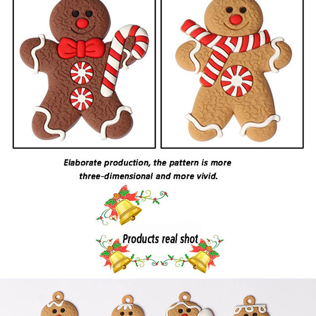 Ozdoba choinkowa wisząca Gingerbread Man, 7.5cm, ozdoby na bożonarodzeniowe dekoracje - Wianko - 4