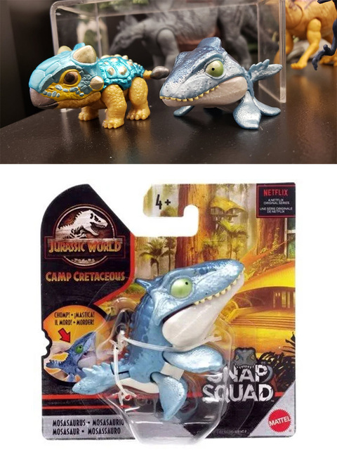 Dinozaury: Ankylosaurus, Mosasaurus, Triceratops, Carnotaurus - zestaw 5. Generacji snap squad dla chłopców - zabawka biologiczna - Wianko - 1