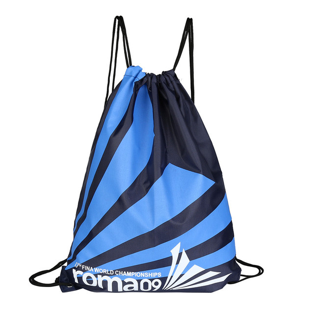 Sznurkowe plecaki wodoodporne - dwuwarstwowe, składane, kolorowe torby na ramię z motywem emotikonki Smiley - Wianko - 5